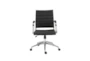 Aster Black Faux Leather Low Back Rolling Office Desk Chair - Signature