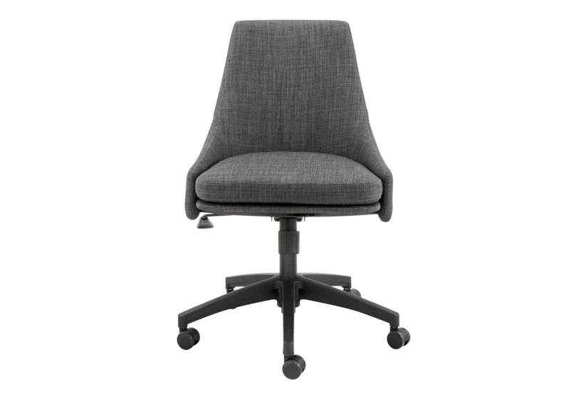 Sian Charcoal Fabric Rolling Office Desk Chair - 360