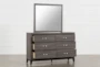 Finley Grey II 6-Drawer Dresser/Mirror - Side