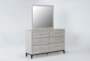 Finley White II 6-Drawer Dresser/Mirror - Side