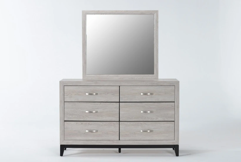 Finley White II 6-Drawer Dresser/Mirror - 360