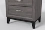 Kyrie Black Full Metal Panel 3 Piece Bedroom Set With Finley Grey II Dresser & Nightstand - Detail