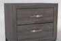 Kyrie Black Twin Metal Panel 3 Piece Bedroom Set With Finley Grey II Dresser & Nightstand - Detail