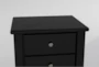 Dean Charcoal Twin Upholstered Panel 3 Piece Bedroom Set With Summit Black II Chest Of Drawers & Nightstand - Detail