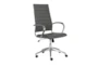 Aster Gray Faux Leather High Back Rolling Office Desk Chair - Detail