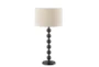28" Black Rubberwood Stacked Orb Table Lamp - Room