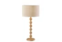 28" Natural Rubberwood Stacked Orb Table Lamp - Signature