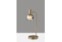 17" Antique Brass Double Layer Glass Desk Task Lamp - Detail