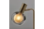 17" Antique Brass Double Layer Glass Desk Task Lamp - Detail