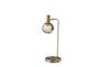 17" Antique Brass Double Layer Glass Desk Task Lamp - Signature