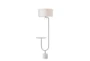 65" Polished Silver Nickel + Marble Capsule Shape Floor Lamp With Glass Table Top - Signature