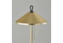 54" Antique Brass Coolie Dome Led Task Floor Lamp - Detail