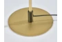 54" Antique Brass Coolie Dome Led Task Floor Lamp - Detail