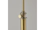 35" Antique Bronze + Linen Shade Classic Adustable Table Lamp - Detail