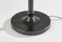 68" Antique Bronze + Linen Shade Classic Adjustable Arc Floor Lamp - Detail