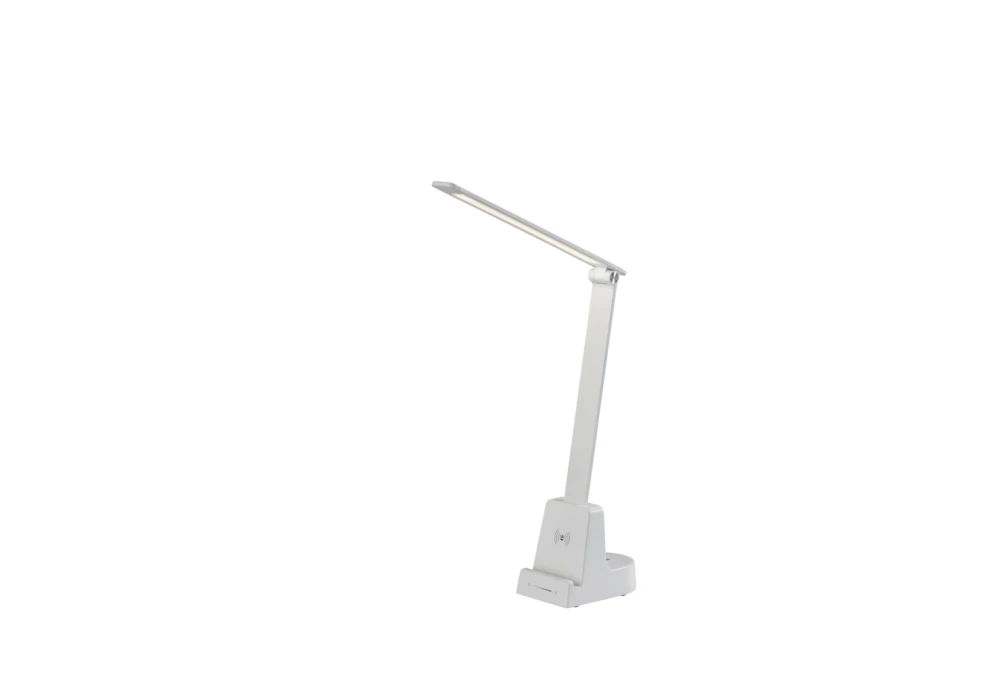18" White Smart Switch Led Wireless Charge Desk Task Lamp