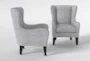 Anabelle II Wingback Arm Chair, Set Of 2 - Side