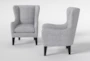 Anabelle II Wingback Arm Chair, Set Of 2 - Side