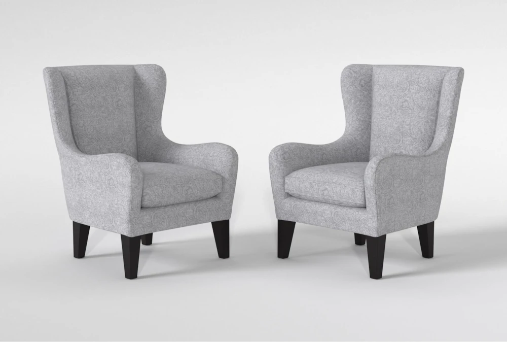 Anabelle II Wingback Arm Chair, Set Of 2