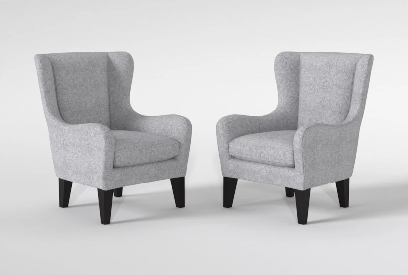 Anabelle II Wingback Arm Chair, Set Of 2 - 360