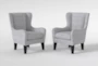 Anabelle II Wingback Arm Chair, Set Of 2 - Signature
