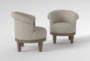 Cleo Swivel Accent Arm Chair Set Of 2 - Side
