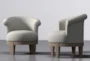 Cleo Ivory Swivel Accent Arm Chair Set Of 2 - Side