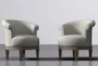 Cleo Ivory Swivel Accent Arm Chair Set Of 2 - Signature