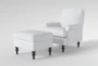Jacqueline VI Accent Arm Chair & Ottoman Set - Side