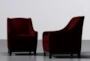 Riko II Burgundy Accent Arm Chair Set Of 2 - Side