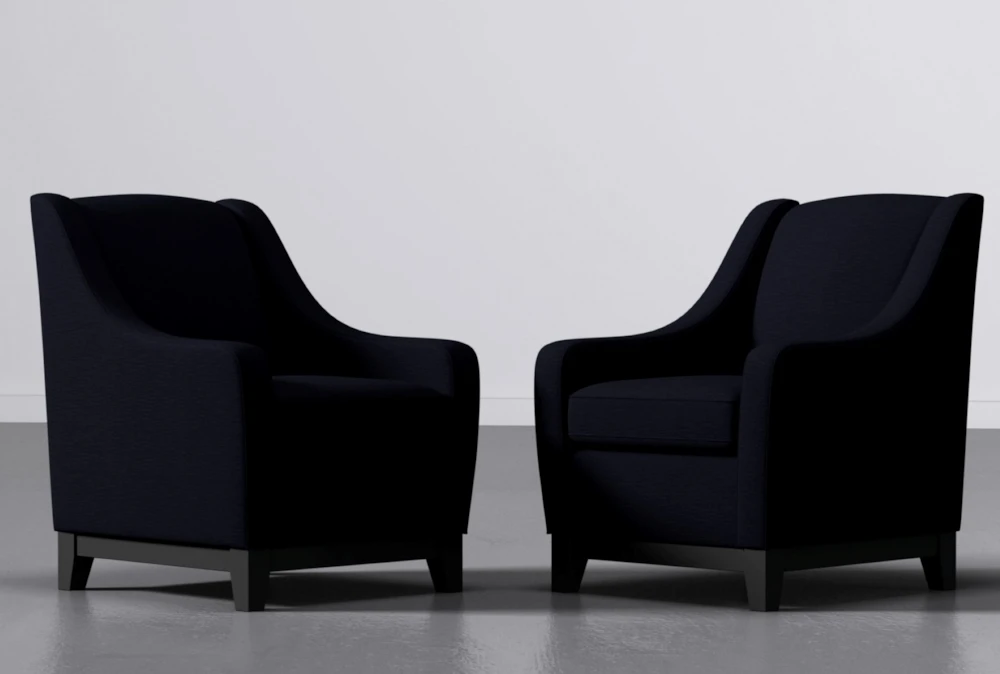 Riko II Onyx Accent Arm Chair Set Of 2