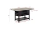 Wenny 60" Two Tone Counter With Bench + Stool Set For 6 - Detail