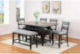 Wenny 60" Two Tone Counter With Bench + Stool Set For 6 - Signature
