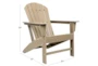 Coastal Taupe Resin Outdoor Adirondack Chair - Detail