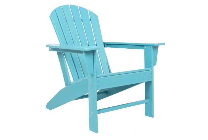 Coastal Teal Resin Outdoor Adirondack Chair - 360