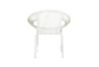 Modern Orb White Outdoor Resin Wicker Lounge Chair - Back