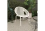 Modern Orb White Outdoor Resin Wicker Lounge Chair - Room