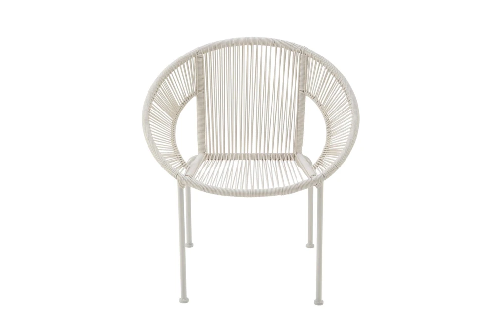 Modern Orb White Outdoor Resin Wicker Lounge Chair