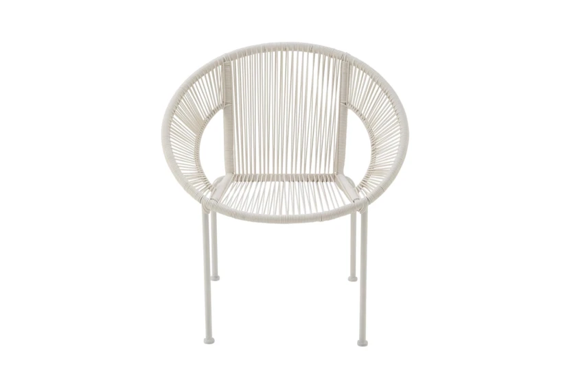 Modern Orb White Outdoor Resin Wicker Lounge Chair - 360