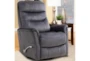 Gannon Charcoal Fabric Manual Swivel Glider Recliner with Adjustable Headrest - Room