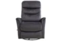 Gannon Charcoal Fabric Manual Swivel Glider Recliner with Adjustable Headrest - Signature