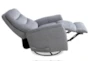 Gannon Silver Grey Fabric Manual Swivel Glider Recliner with Adjustable Headrest - Detail