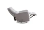 Gannon Cream Boucle Manual Swivel Glider Recliner with Adjustable Headrest - Detail