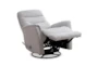Gannon Cream Boucle Manual Swivel Glider Recliner with Adjustable Headrest - Detail
