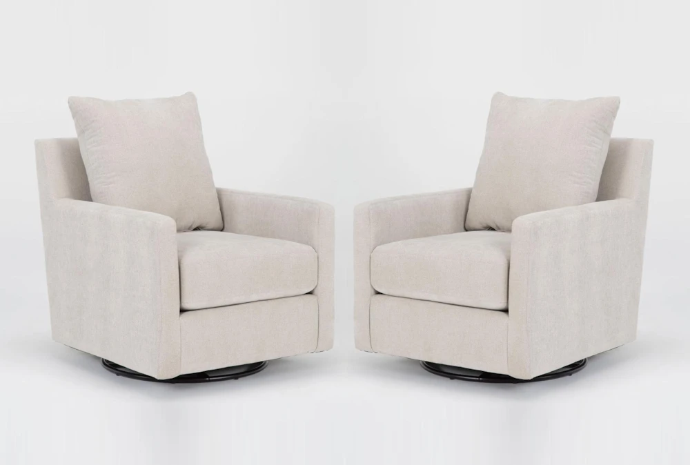 Bonaterra Sand Swivel Glider Arm Chair, Set of 2