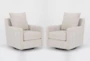 Bonaterra Sand Swivel Glider Arm Chair, Set of 2 - Signature
