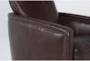 Churchill Espresso Leather Swivel Barrel Arm Chair, Set of 2 - Detail