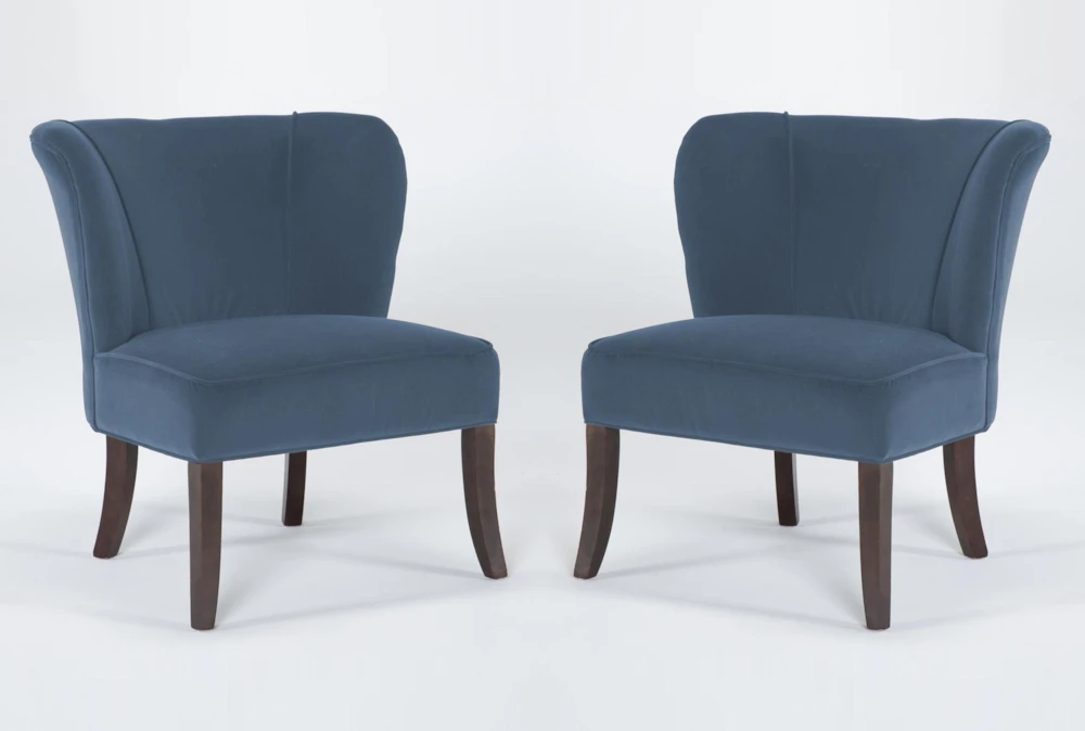 Krista Blue Accent Chair, Set of 2