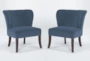 Krista Blue Accent Chair, Set of 2 - Signature