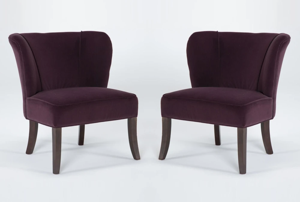 Krista Eggplant Accent Chair, Set of 2